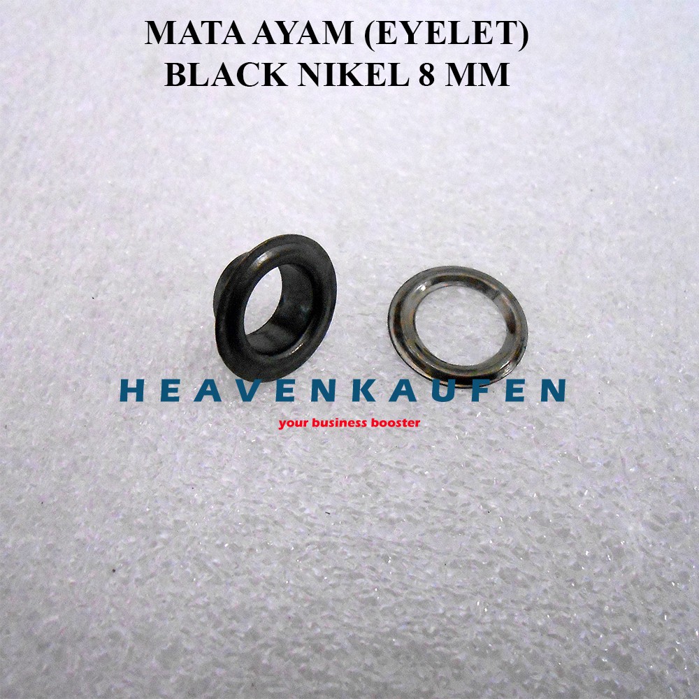 Mata Ayam Eyelet Black Nikel Diameter Lubang 8 mm