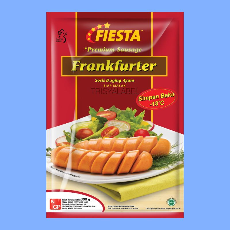 

300gr Fiesta Frankfurter Sausage | Frozen Food | TRISYALABEL
