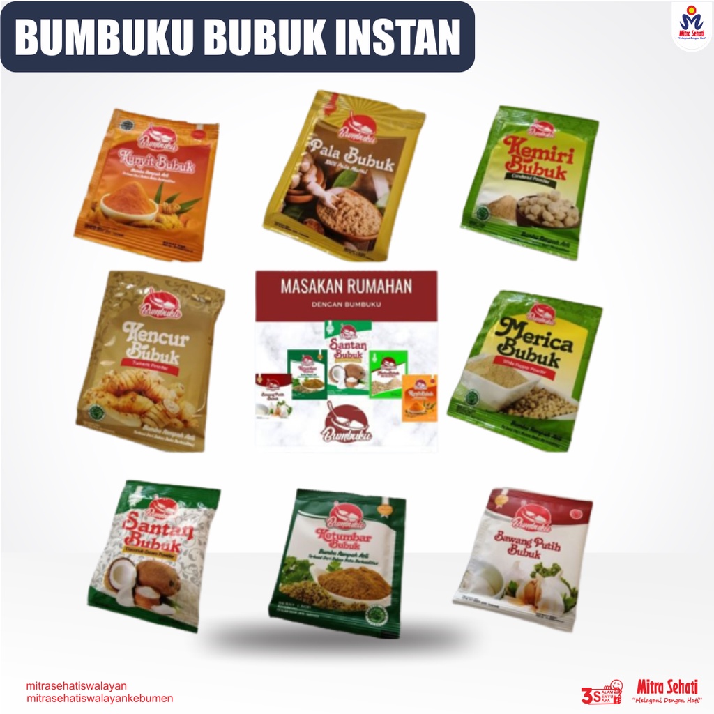 

BUMBU BUBUK / BUMBU INSTAN / REMPAH INSTAN / REMPAH BUBUK 50gr [ Mitra Sehati Swalayan ]