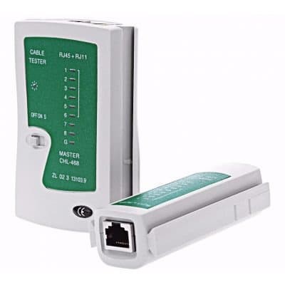 Cable tester network rj45 lan rj11 on-off with battery 9v Bs Lm Ns 468 - Kabel tes rj-45 rj-11