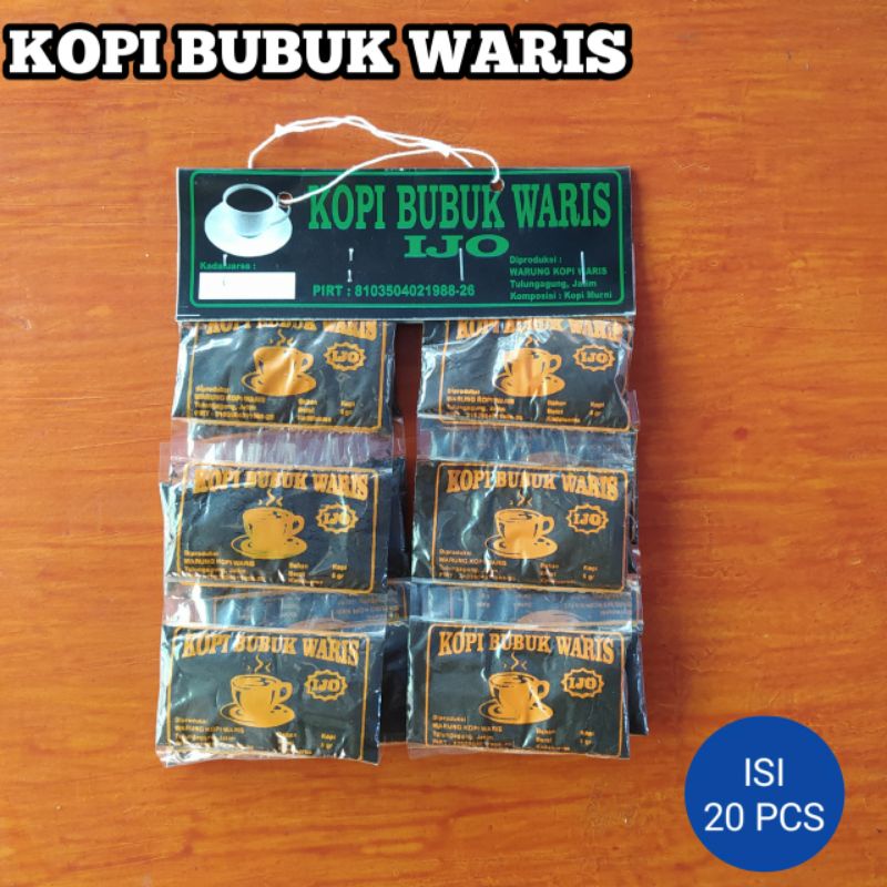 

KOPI BUBUK IJO WARIS KHAS TULUNGAGUNG KEMASAN RENTENG KOPI WARIS