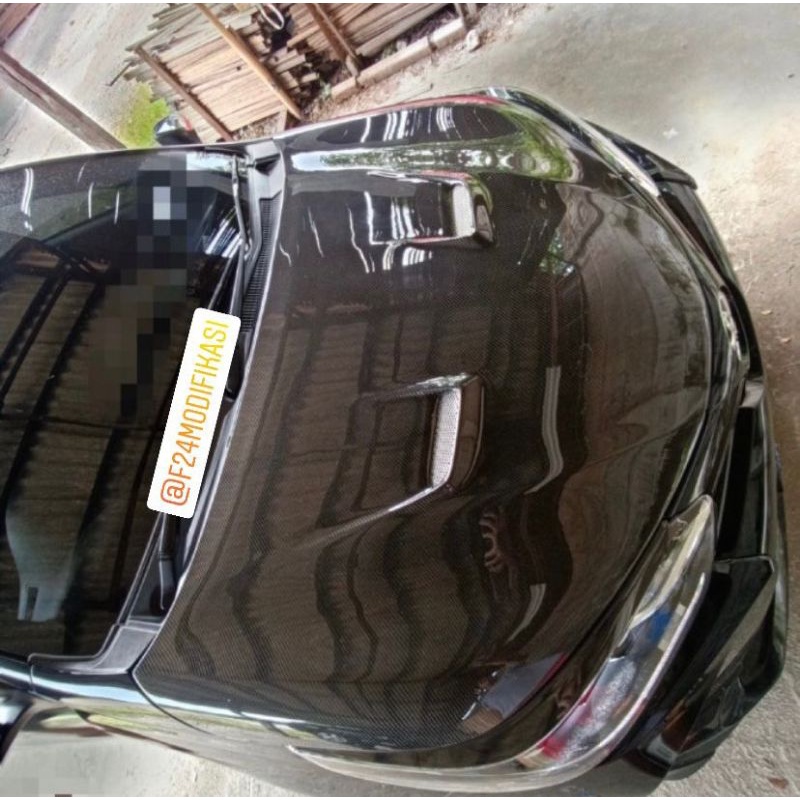 kap mesin toyota yaris joker carbon kevlar