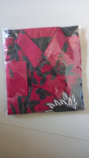 (bisa Cod)ranting Merah Kemeja Batik Pria Lengan Panjang Full Furing Katun Sragenan