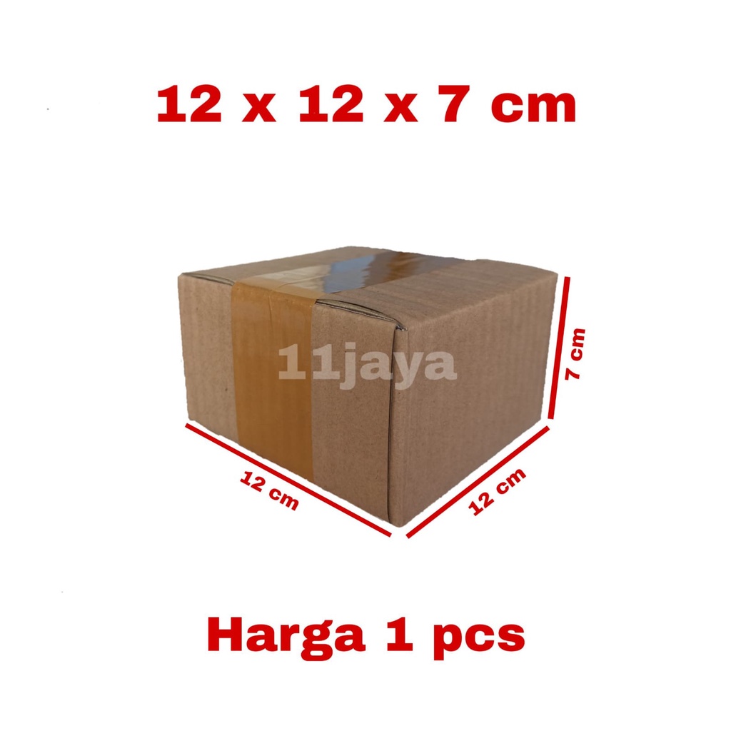 Kardus Packing Polos Ukuran 12 x 12 x 7 cm Harga 1 Pcs