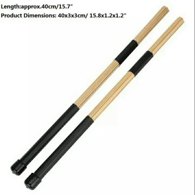 Stick drum brush lidi bambu stik drum jazz stick lidi bambu for drummer