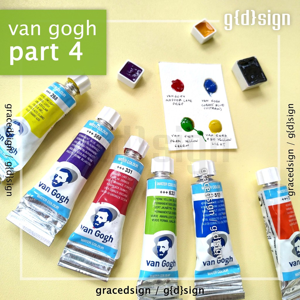 

Van Gogh Watercolor - Share Tube Cat Air Hand Poured Dot Card Mini Pan Half Pan - Part 4