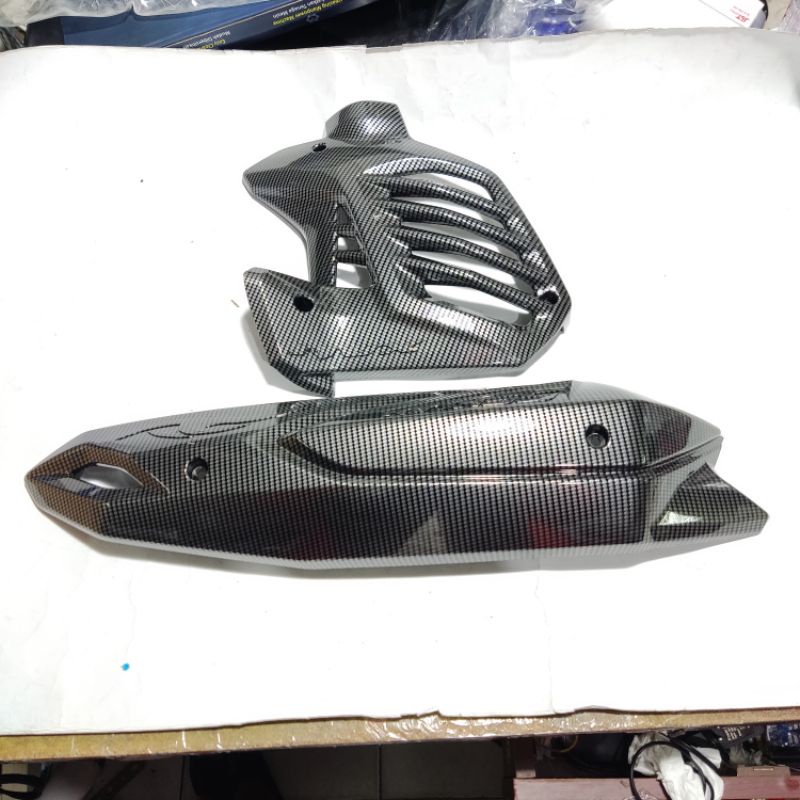 cover tutup knalpot plus radiator Yamaha aerox lexi karbon nemo