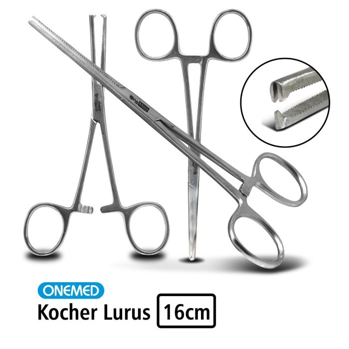 Kocher Lurus Stainless Steel Onemed 16 Cm OJ2