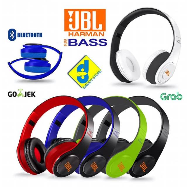 Headphone jbl bluetooth full bass