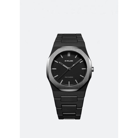 Jam Tangan Pria D1 Milano Polycarbon 2019 Black with IP Gun Bezel