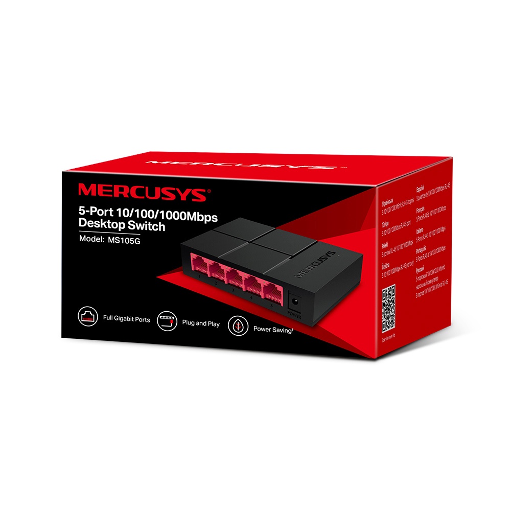 Mercusys MS105G 5 Port Up To 1000mb/s Desktop Switch - Original Garansi Resmi 1 Tahun