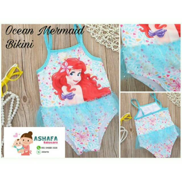 Baju renang putri duyung biru