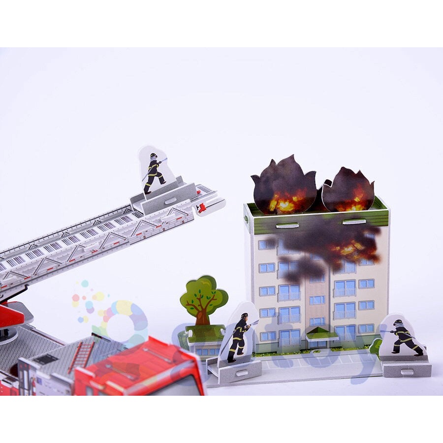 Puzzle 3D Fire Truck - FIRE SERIES - Mainan Edukasi Kendaraan B368-22