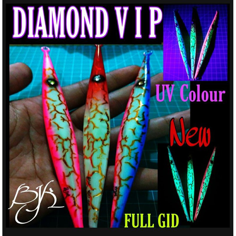 METAL JIG DIAMOND VIP NEW FULL GID FOSFOR HIJAU (BJK)