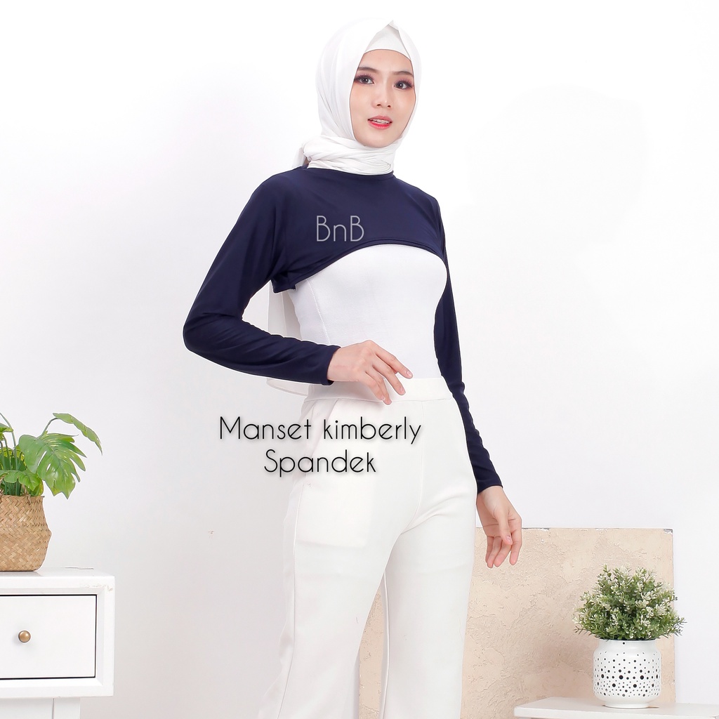 Manset Kimberly Hansock Spandek Jersey Manset Sambung Balero Baju Manset Lengan Panjang Terbaru Size Fit XL Seri Hitam