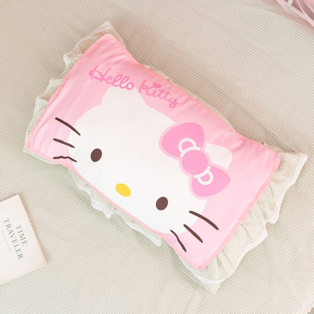 SARUNG BANTAL COVER PILLOW IKAT MELODY KUCING HELLO KITTY CINNAMOROLL KUROMI IMPOR LEMBUT