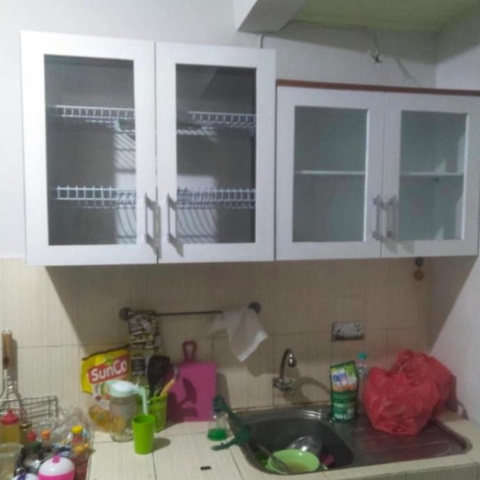 Kitchen Set Atas 4 Pintu Kaca Minimalis Dan Rak Piring Vinvinbila