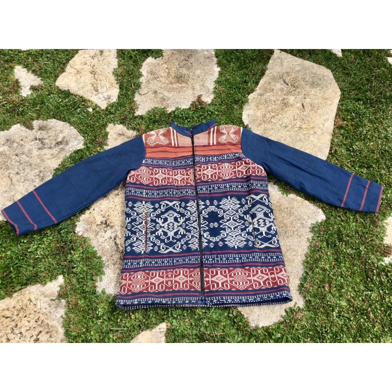 jaket kain tenun asli