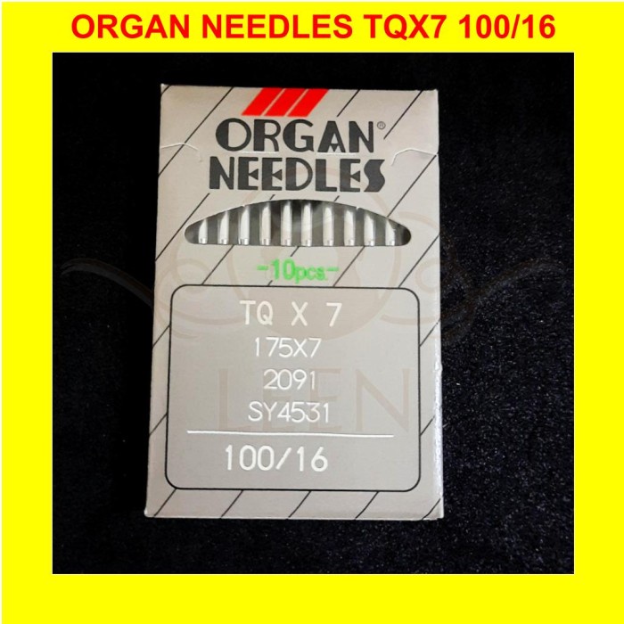 Jarum ORGAN Needles TQx7 16 Ori TQ X 7 Mesin Pasang Kancing Juki LEEN