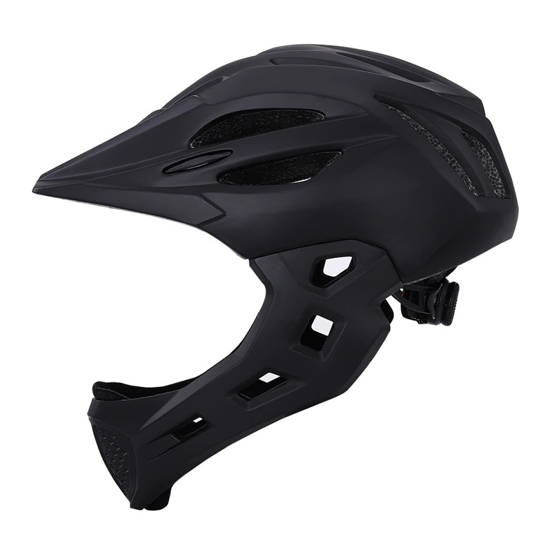 Helm Modular Sepeda Anak Full Face Bike Riding Helmet Protective Gear - CHF78 - 7RSEF8BK Black