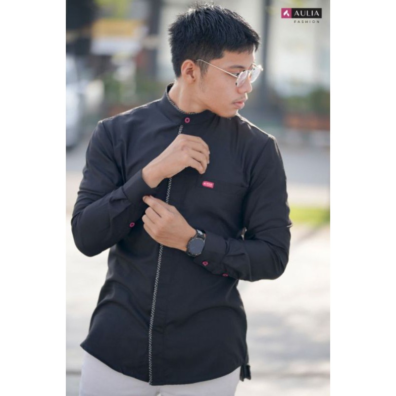 Baju Koko Aulia set Tsaqib Black