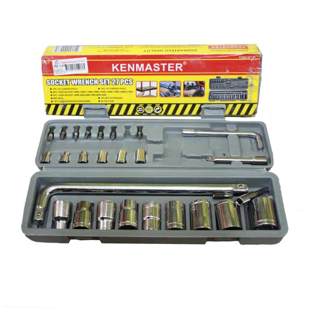 Kenmaster Kunci Sok Set 27 Pc Kunci Sock Set 27 Pc Kunci Socket Wrench 27 Pc