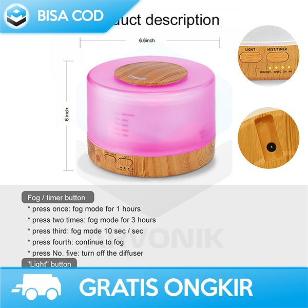 PELEMBAB UDARA AIR HUMIDIFIER OIL DIFFUSER TAFFWARE HUMI 2467 ORIGINAL