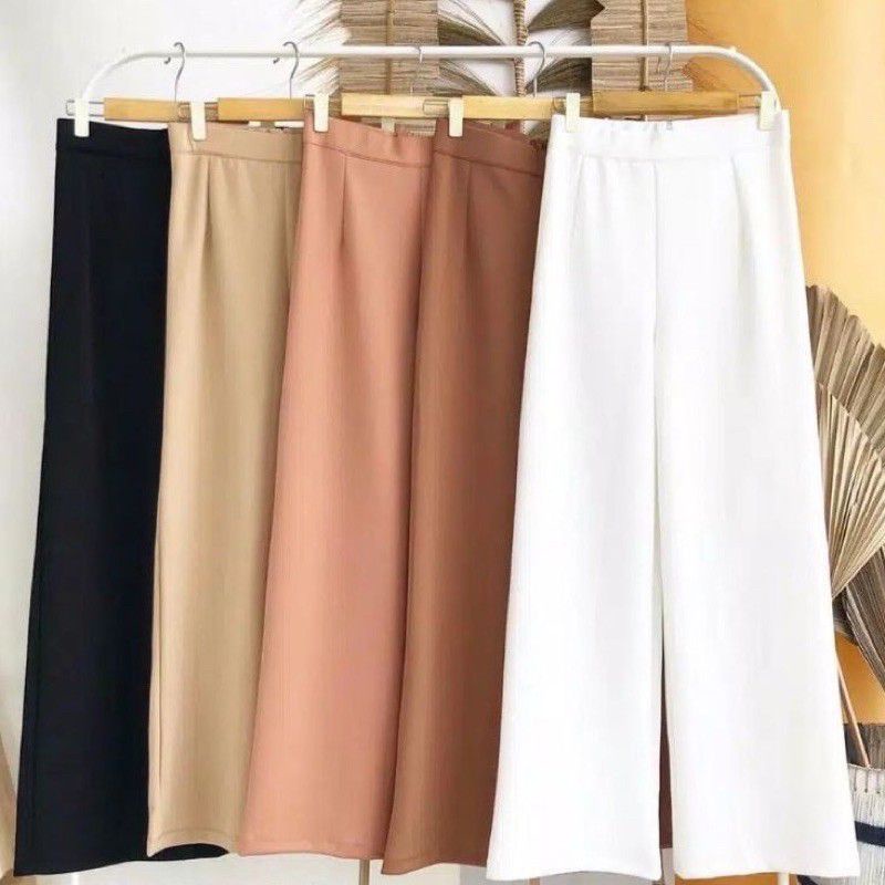 (COD) KULOT SCUBA LEONY PANTS PANJANG POLOS PREMIUM - CELANA KULOT SCUBA JUMBO - LEONY CULLOTES SCUBA - KULOT SCUBA PUTIH &amp; HITAM - BAWAHAN HIGHT WAIST - CELANA KULOT WANITA - TERMURAH - TERLARIS - BISA BAYAR DITEMPAT