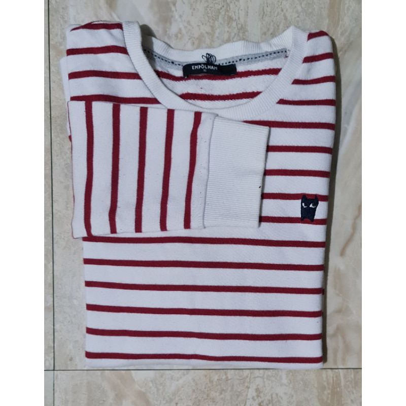 Preloved Crewneck Empolham Salur Merah Putih