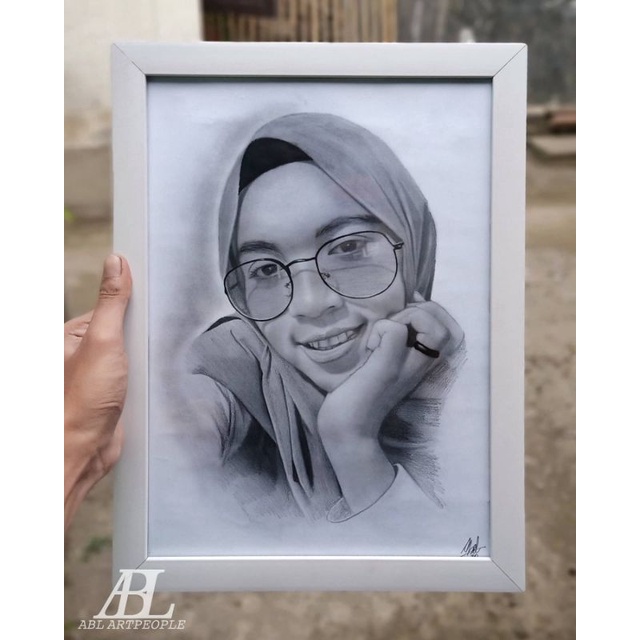 Jual Sketsa Wajah Size10r 1wajah Asli Dari Pensil Lukis Wajah Ex Kado Mahar 9018