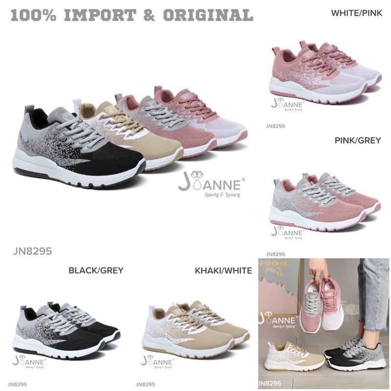 RESTOCK! [ORIGINAL] JOANNE FlyKnit Sport Sneakers Shoes Sepatu Wanita #JN8295