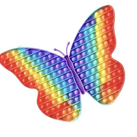 Ready Ks-Pop It Fidget Toy Super Jumbo Rainbow Mainan Pop It - Kupu - Kupu