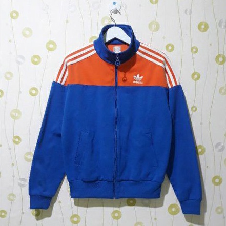 Jaket tracktop adidas firebird new york blue orange