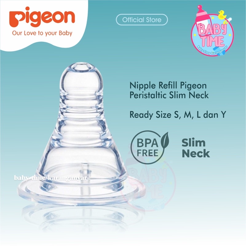 NIPPLE PIGEON SLIM NECK / Empeng pigeon / empeng ulir / BLISTER ISI 2 dan 3