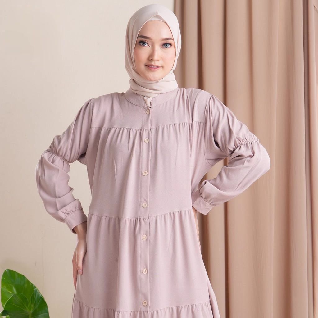 Pakaian Fashion Muslim Dress Muslimah Wanita Terbaru 2022 | Baju Gamis Jumbo | Midi Dress Kekinian |
