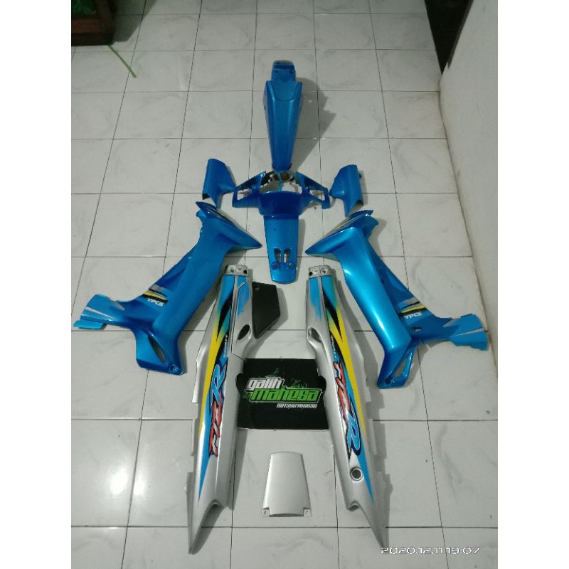 body set fiz r dualtone biru pad belakang bolong