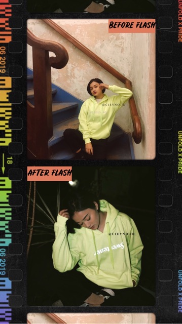 HOODIE NEON SWEETENER + SILVER REFLECTIVE Size M - XXXL