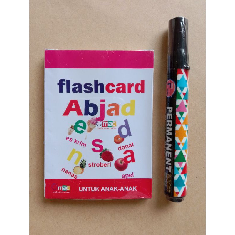 Flashcard Abjad (Huruf Kecil) / Kartu Huruf Bahasa Indonesia