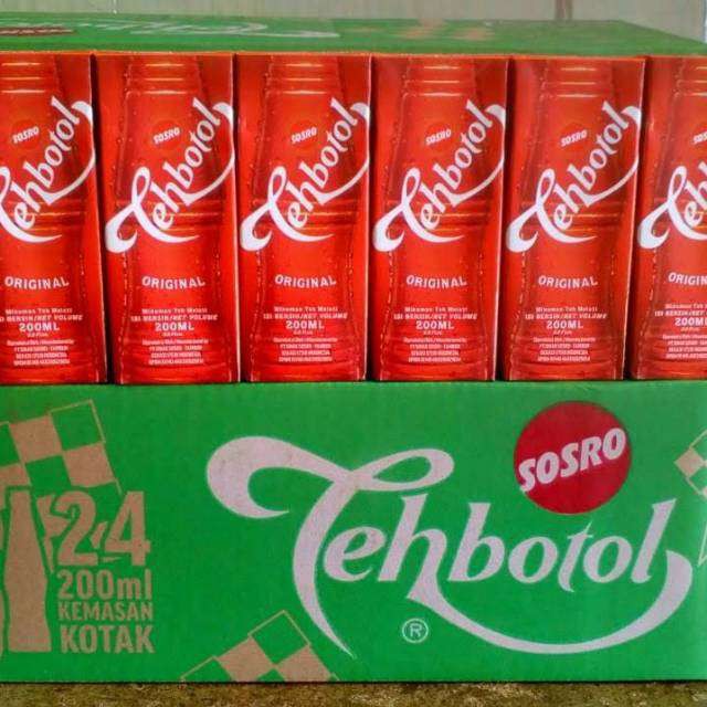 

teh botol sosro kotak 200ml isi 24