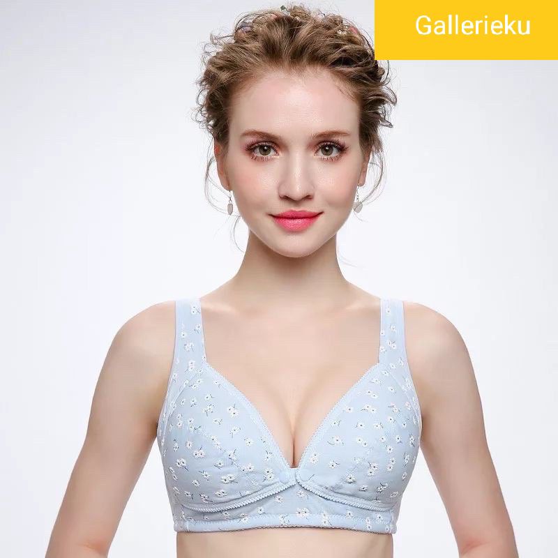 TALLY Bra Menyusui Katun Lembut 208 Bra Tanpa Busa dan Kawat Original-1