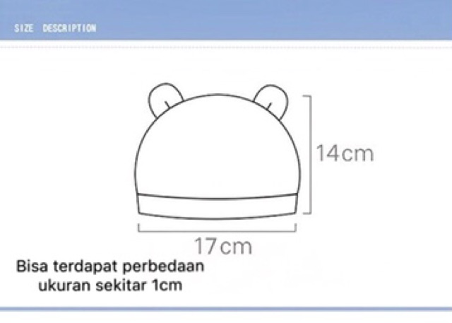 Topi kupluk bayi bahan kain katun newborn lucu halus 0-4 bulan