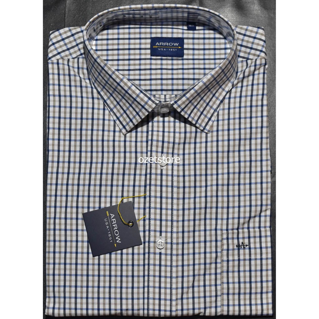 Kemeja Pria Formal Lengan Pendek ARROW Navy Reguler CG61 ORI