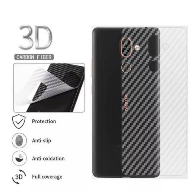 REDMI 4A/4X/5/5+/5A/6/6A/6PRO/7/7A/8/8A/GO/K20/K20 PRO/S2/PLAY/5X/A1LITE GARSKIN STICKER CARBON BACK