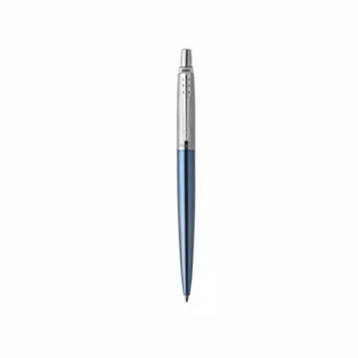 

Buruan Pulpen Parker New Jotter Waterloo Biru Muda Ct Ballpoint Klip Silver Hemat