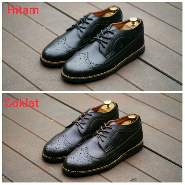 SAGA BLACK | FORIND x Heroes | Sepatu Pantofel Santai Kasual Kerja Kuliah