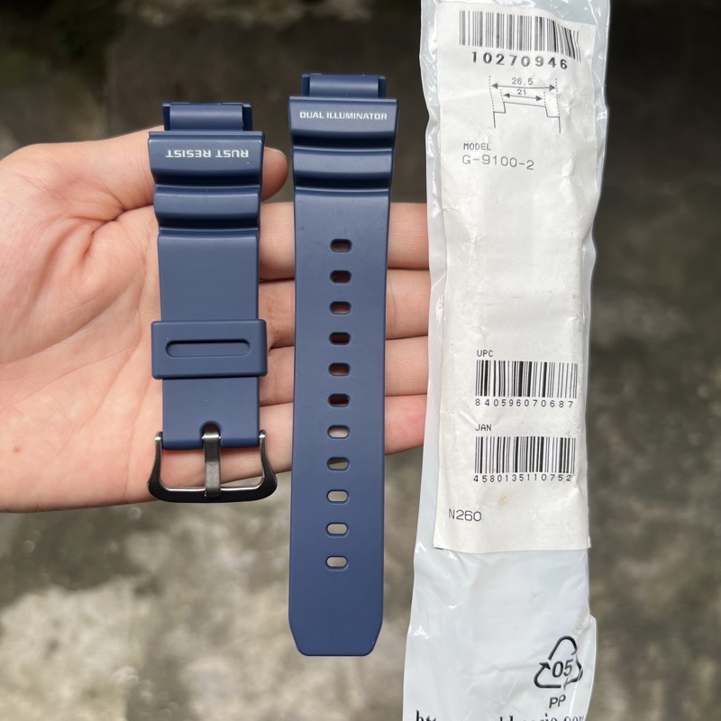 Strap tali jam tangan casio g-shock original G-9100 2 band G 9100