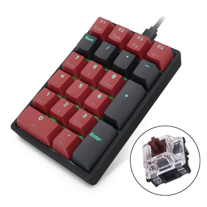 SK21 Numeric Keypad with PBT Double-shot Key RGB Backlight Fully Programmable Type C Interface for optical switch