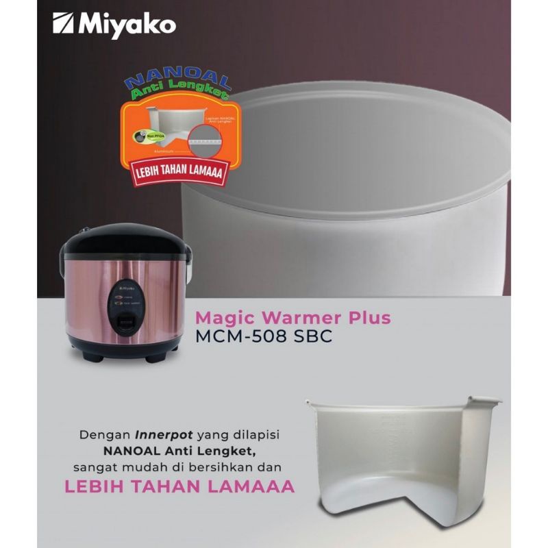 Magic Com / Rice Cooker Miyako MCM-508 SBC 1.8Liter-3