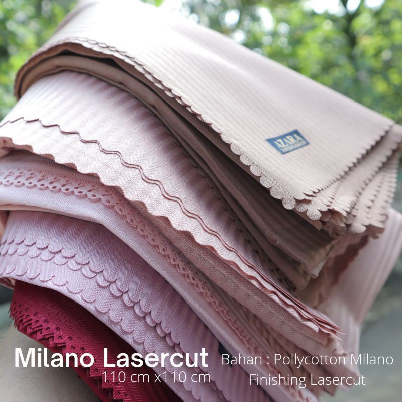 Hijab Segi Empat Milano Lasercut / Hijab milano / AZARA SUPER FASHION