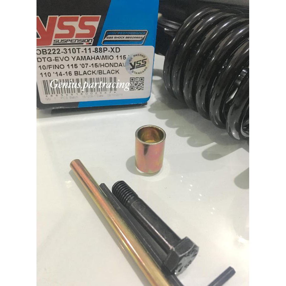 Shock Yss Hybrid Dtg 310Mm Evo Mio-Fino-Beat-Vario-Scoopy-M3-Aerox 125 New Arrival